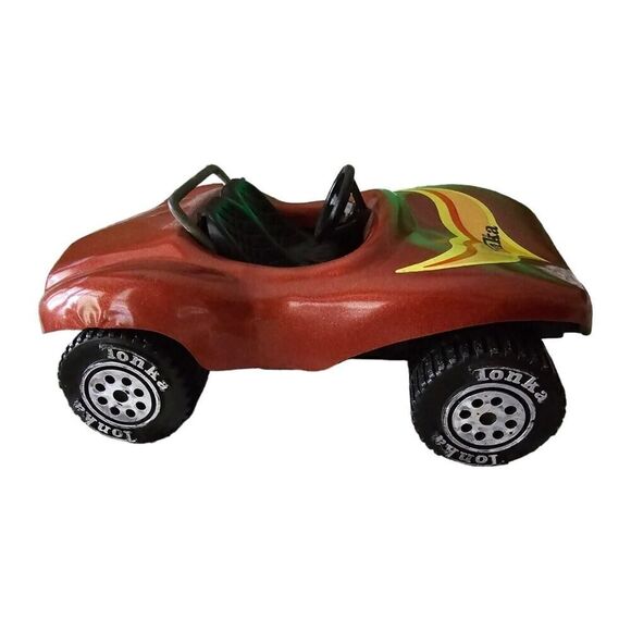 Vintage Tonka Brown Dune Buggy #52790 Metal Pressed Steel 8" x 4.5" x 3.5" USA - Picture 2 of 6